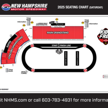 NASCAR Weekend Saturday Seating Chart